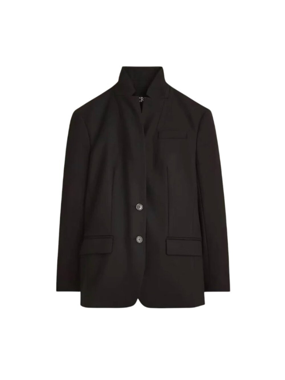 NWT JCrew Standing Collar Blazer Jacket Womens 8 Black Wool Blend CN789 NEW
